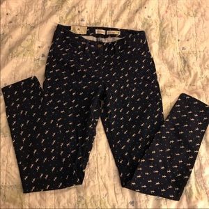 NWT navy blue Modcloth cat print pants / size 8